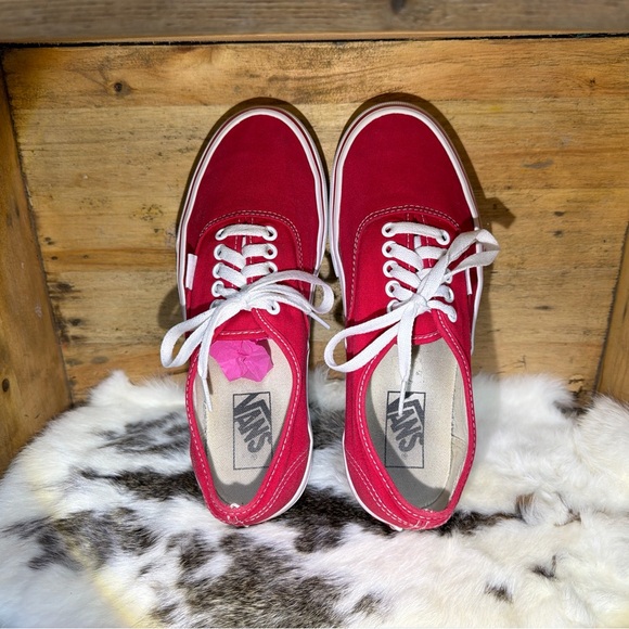 Vans Red and White Sneakers - Picture 4 of 10